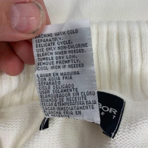 Sag Harbor Sport Womens Size Medium Cotton Sweater White - Picture 6 of 10